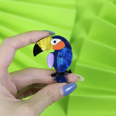 Big-Billed Bird Cartoon Handmade Acrylic Brooch