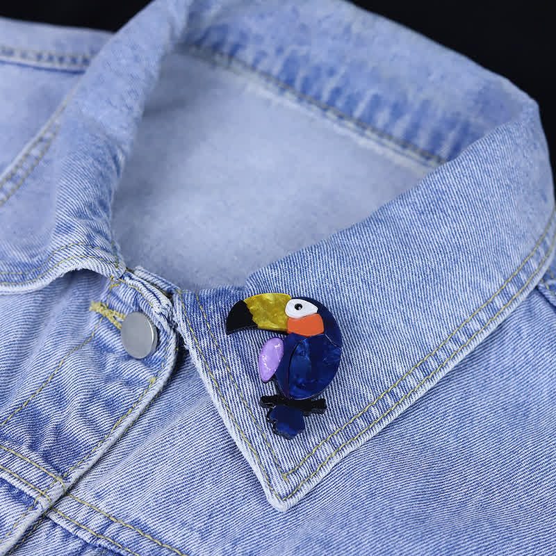 Big-Billed Bird Cartoon Handmade Acrylic Brooch