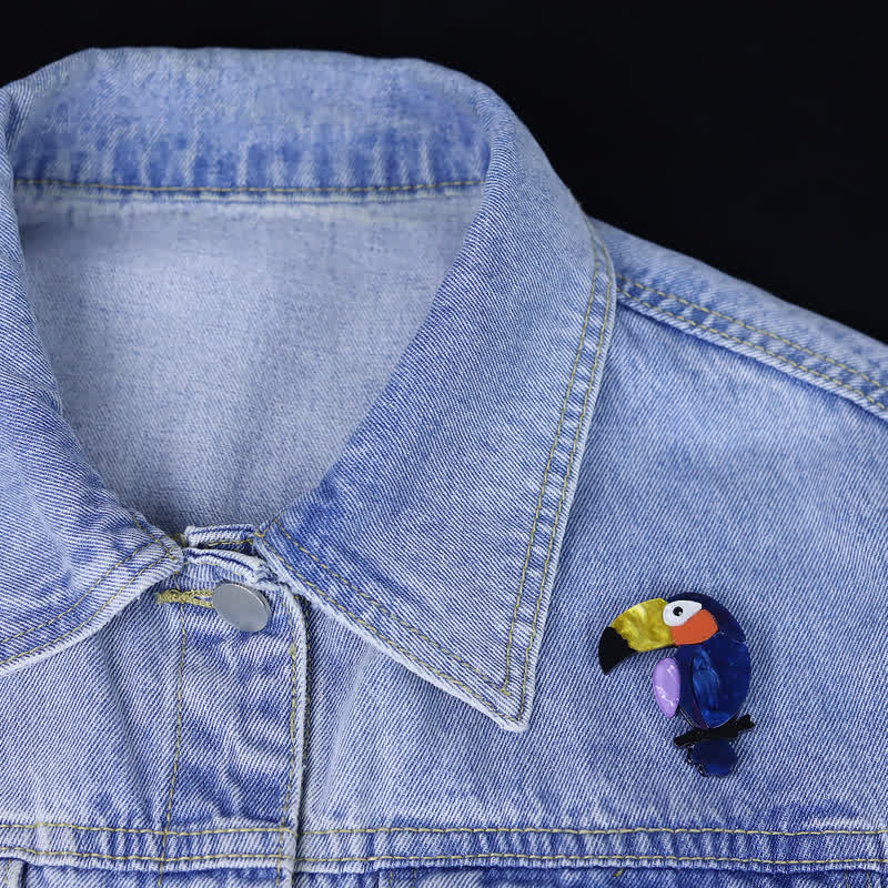 Big-Billed Bird Cartoon Handmade Acrylic Brooch