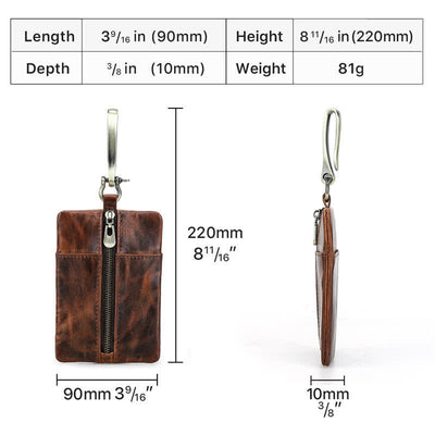 Functional Leather Tool Bag With Large Hook Buckle - image 10