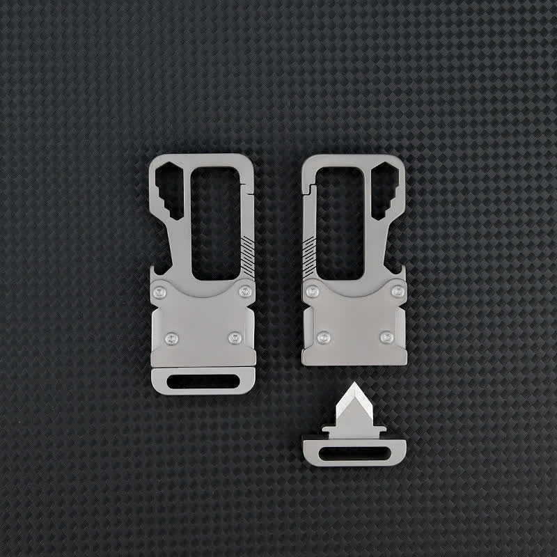 Multi-functional  Carabiner Keychain Clip With Knife - image 10