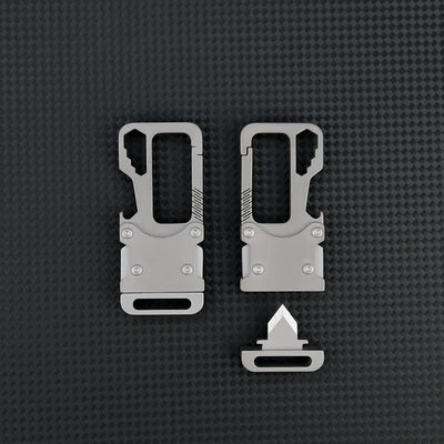 Multi-functional  Carabiner Keychain Clip With Knife - image 10