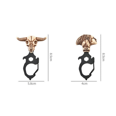 Practical Bull Indian Head Keychain With Hammer Breaker - image 7