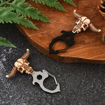 Practical Bull Indian Head Keychain With Hammer Breaker - image 1