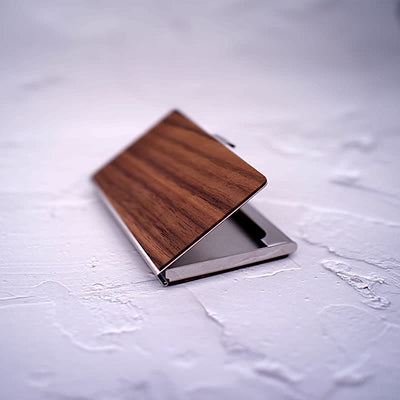 Custom Engraved Name Business Wooden Card Case - image 9