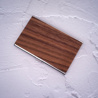 Custom Engraved Name Business Wooden Card Case - image 6