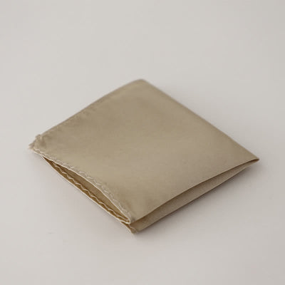 Men's Simple Solid Color Wedding Party Pocket Square - Tan - image 37