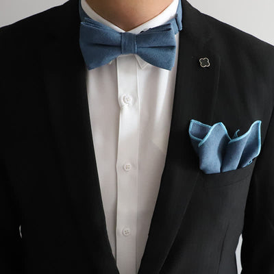 2Pcs Morandi Color System Handkerchief Bow Tie - image 7