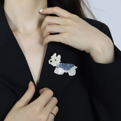 Handmade Fashionable Acrylic Dog Brooch - image 2