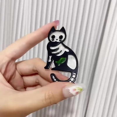 Halloween Handmade Cat Acrylic Brooch - image 3