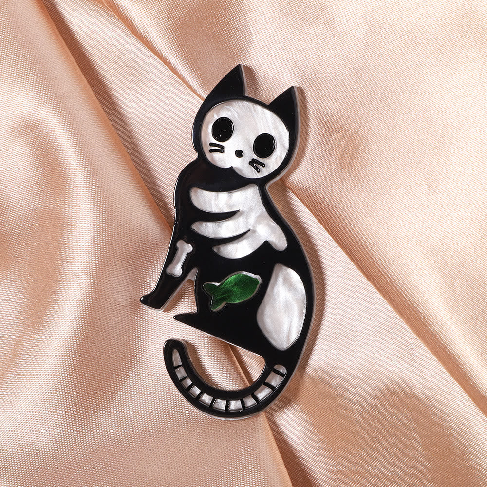 Halloween Handmade Cat Acrylic Brooch - image 2