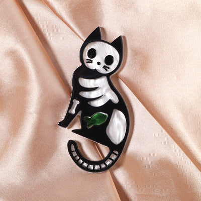 Halloween Handmade Cat Acrylic Brooch - image 2