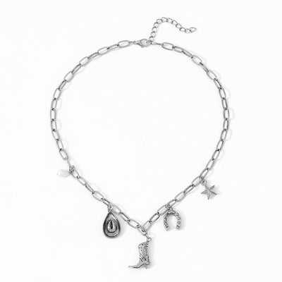 Western Cowboy Themed Women's Metal Necklace - image 5