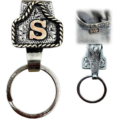 Western Cowboy Style Retro Letter Metal Keychain - S - image 20