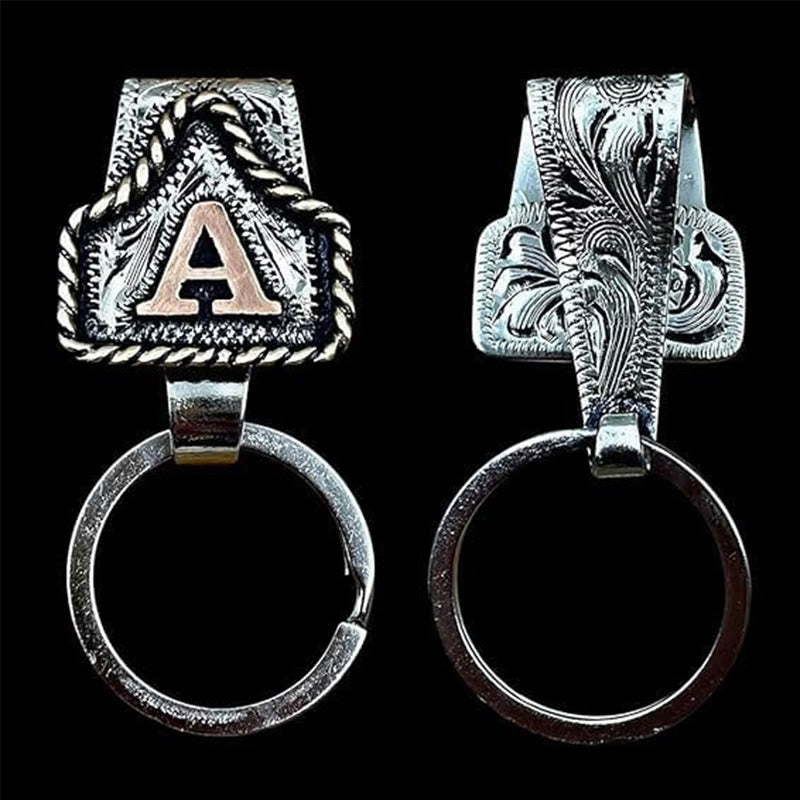 Western Cowboy Style Retro Letter Metal Keychain - image 2