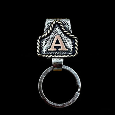 Western Cowboy Style Retro Letter Metal Keychain - image 1