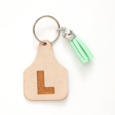 Farm Minimalist Style Letter Green Tassel Keychain - L - image 14