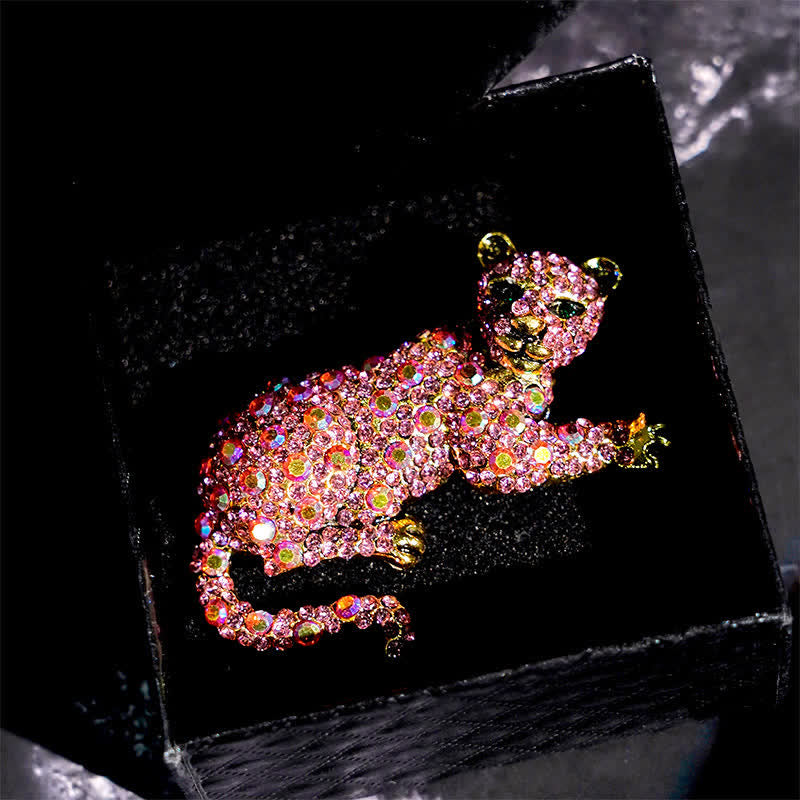 Men's Majestic Tiger Large Luxury Sparkling Rhinestone Brooch - image 19