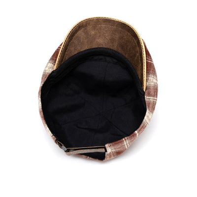 Autumn&Winter Japanese Retro Checkered Beret - image 7