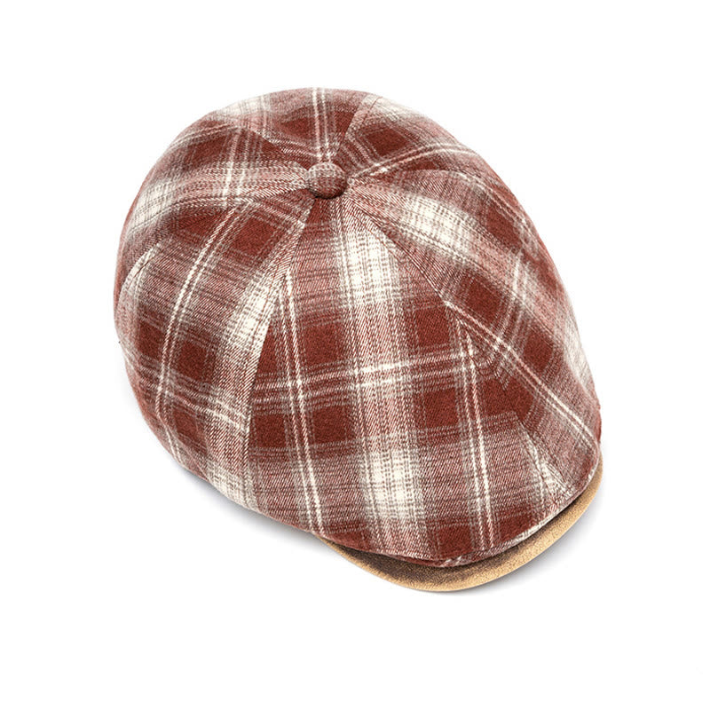 Autumn&Winter Japanese Retro Checkered Beret - image 6