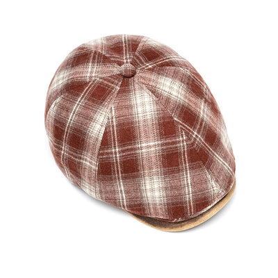 Autumn&Winter Japanese Retro Checkered Beret - image 6
