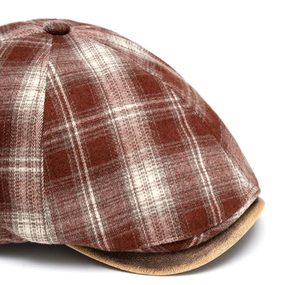 Autumn&Winter Japanese Retro Checkered Beret - image 2