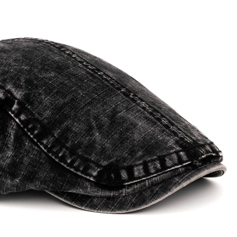 Spring & Summer Washed British Style Pure Cotton Beret - image 3