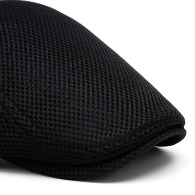 Solid Color Summer Mesh Flat Top Beret Hat - image 4