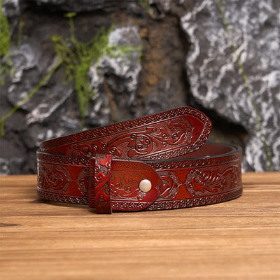 Golden Black DIY Retro Initial Letter Buckle Leather Belt - Z - Brown Carved Belt (40) - image 3
