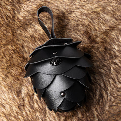 Women's Retro Pinecone-Shaped Personalized Purse Belt Bag - Pinecone - Black - image 2