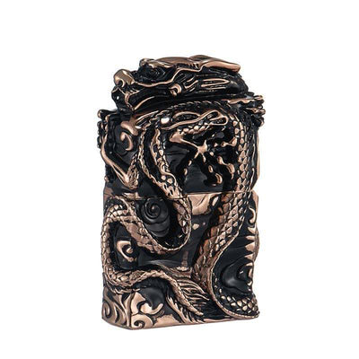 Retro Collection Relief Dragon Refillable Kerosene Lighter - Rose Gold - image 9