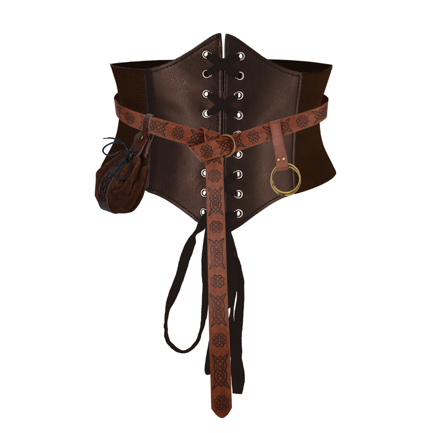 Halloween Cosplay Accessories Alchemy Bottle Viking Belt 5 Pcs - 4 Pcs - Brown - XL(32.7in / 83cm) - image 10