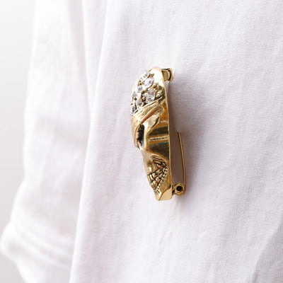 Halloween Funny Diamond Pirate Skull Brooch Accessory - image 2