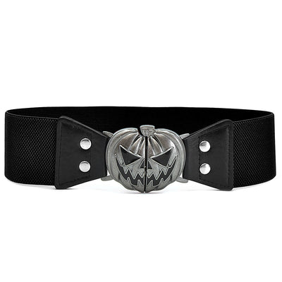 Halloween Pumpkin Head Women's Corset Belt - Black - 48 - image 3