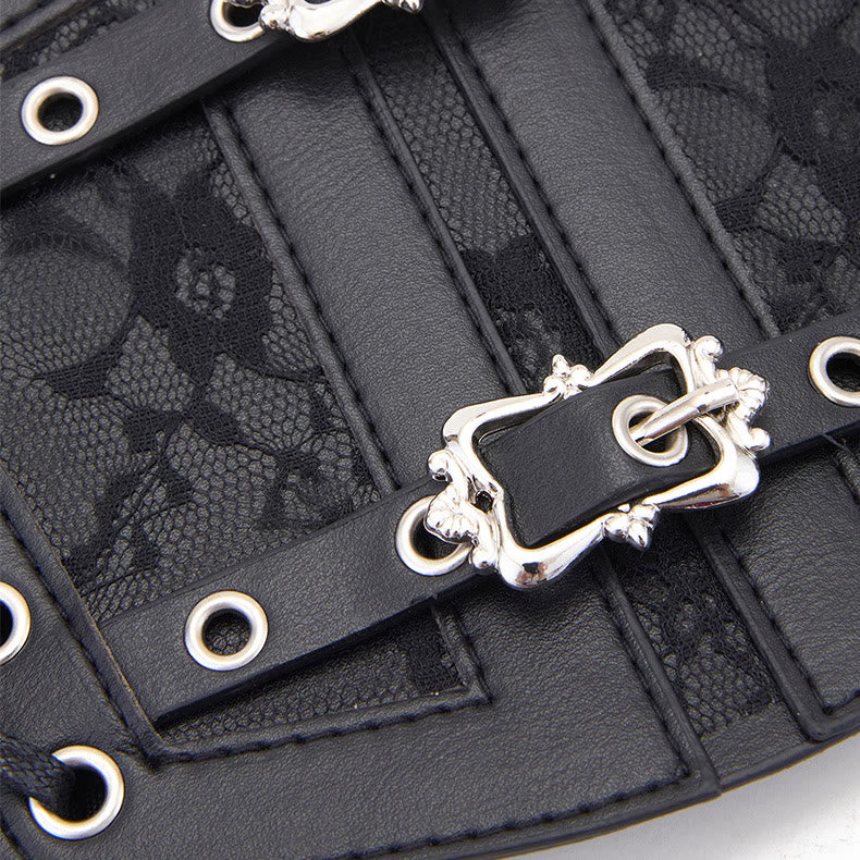 Retro Lace Strap With Metal Buckle Women's Corset Belt - image 3
