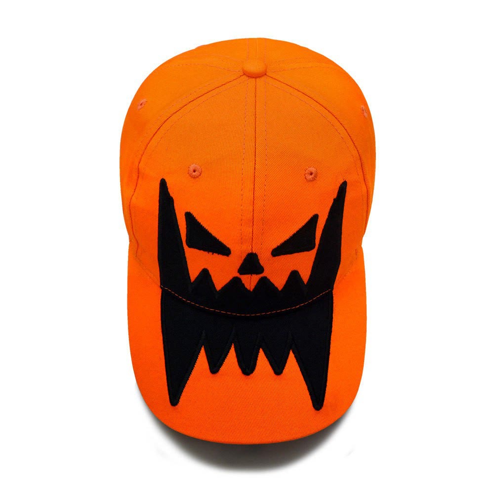 Halloween Quirky Big Mouth Printed Pumpkin Hat Baseball Cap - image 1