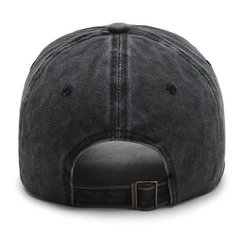 Halloween Ghost & Pumpkin Embroidered Washed Baseball Cap Hat - image 1
