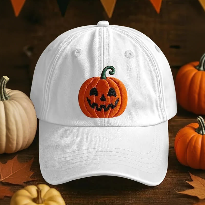 Halloween 3d Printed Pumpkin Face Baseball Cap Hat - White - Adjustable (22"-23 5/8") - image 5