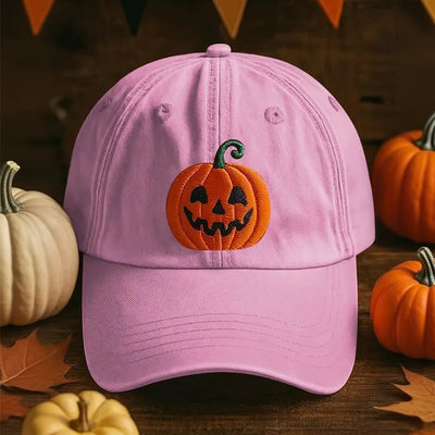 Halloween 3d Printed Pumpkin Face Baseball Cap Hat - Pink - Adjustable (22"-23 5/8") - image 1