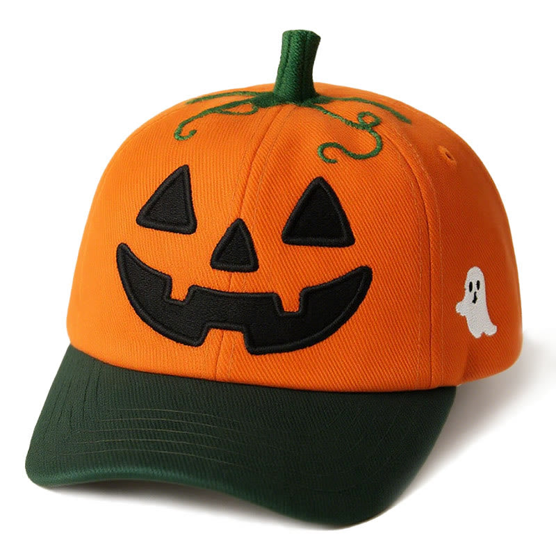Halloween Funny Pumpkin Face Printed Baseball Cap Hat - Pumpkin - Adjustable(About 21 5/8"-23 1/4") - image 4