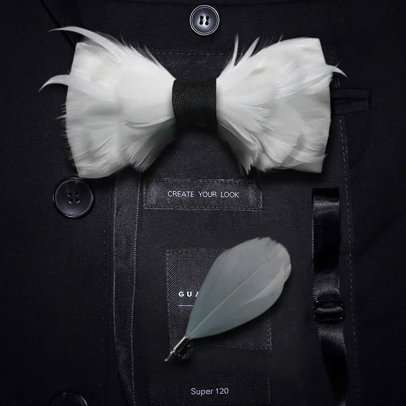 WHITE FEATHER BOW TIES – FloralTrip