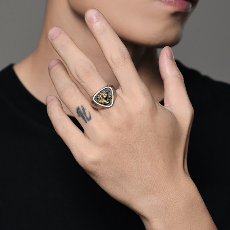 Vintage Western Style Exquisite 3D Horsehead Ring - image 2