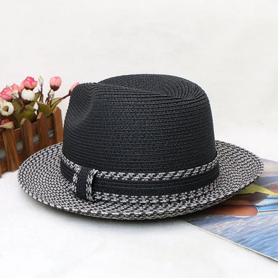 Color Blocking Design Men's Woven Cowboy Hat - image 1