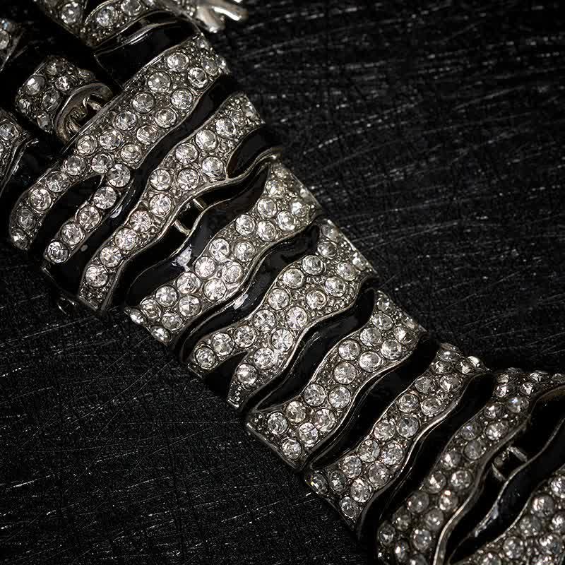 Men's Majestic Tiger Large Luxury Sparkling Rhinestone Brooch - image 5