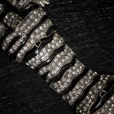 Men's Majestic Tiger Large Luxury Sparkling Rhinestone Brooch - image 5