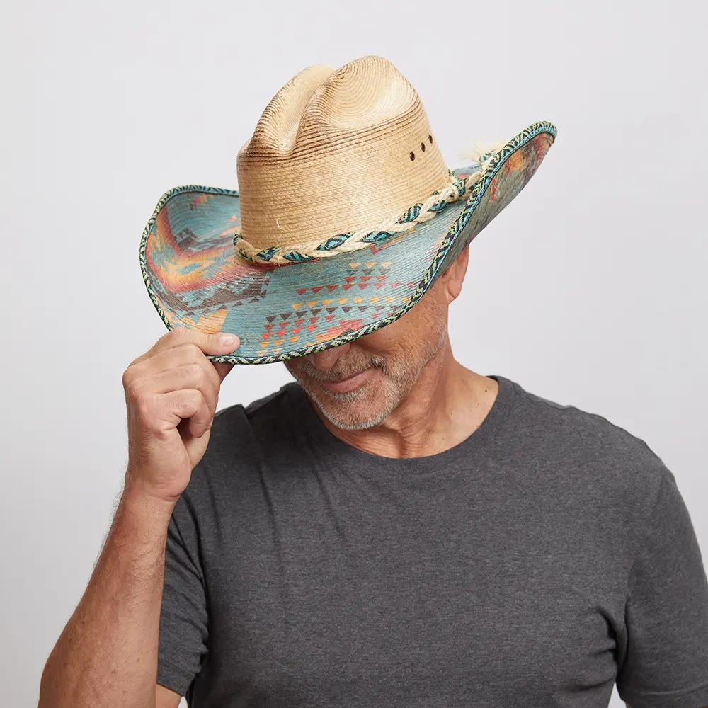 Fashionable Woven Sunshade Men's Cowboy Hat - image 1