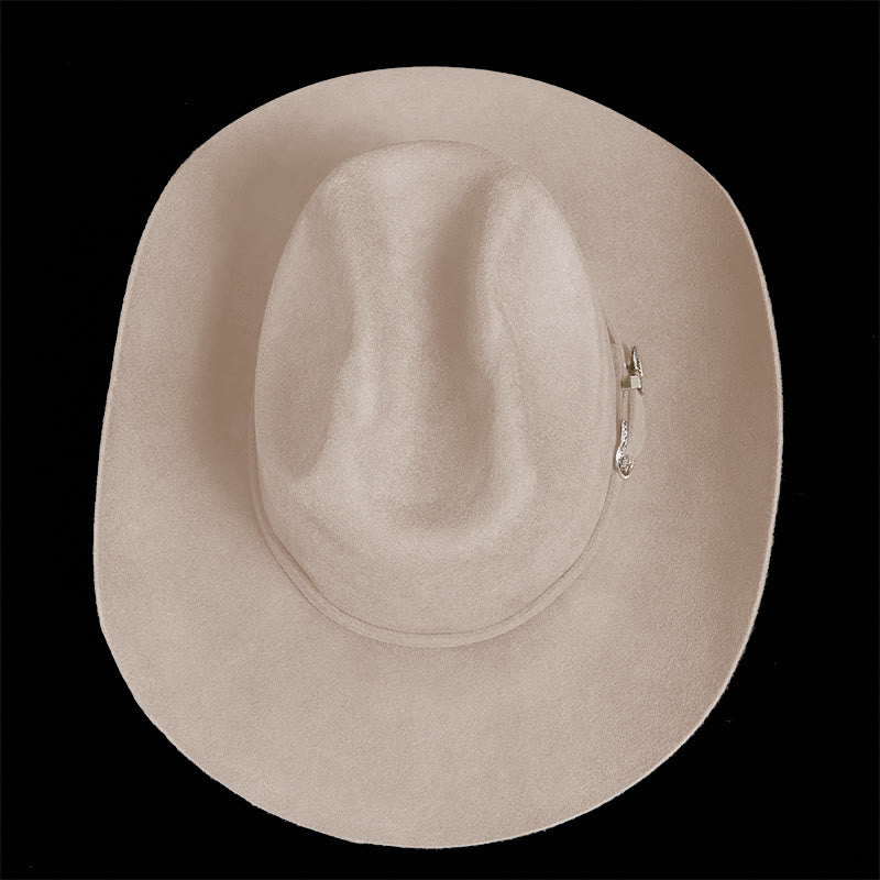 Customizable Text Solid Color Cowboy Hat With Belt - image 5