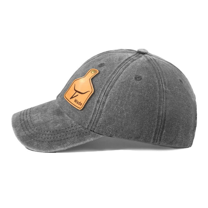 Vintage Customizable Laserable Leather Logo Beret Hat - image 1