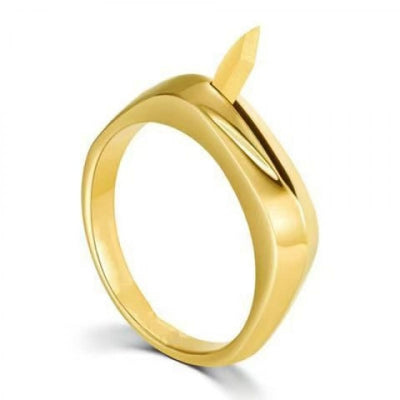 Outdoor Travel Self-Defense Tool Hidden Knife Ring - Golden - image 2