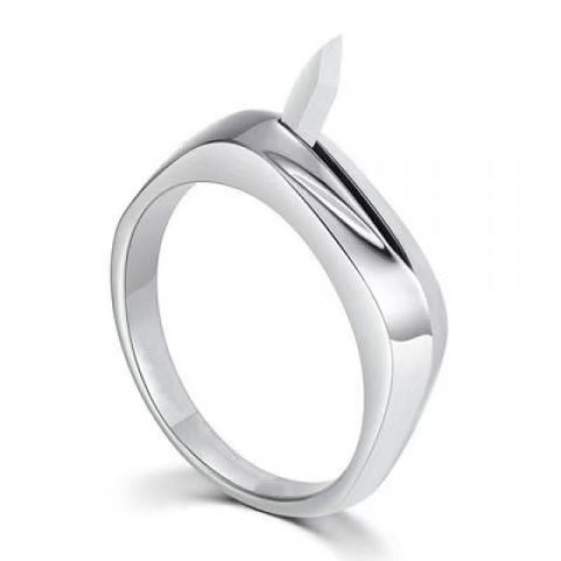 Outdoor Travel Self-Defense Tool Hidden Knife Ring - Silver - image 0